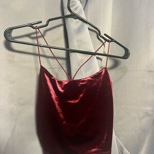 Garage Velvet Burgundy Cami Top